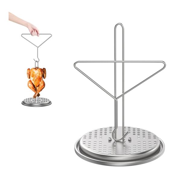 Stainless Steel Poultry Rack for Turkey and Chicken – Vertical Roasting Stand - Picture 1 of 6